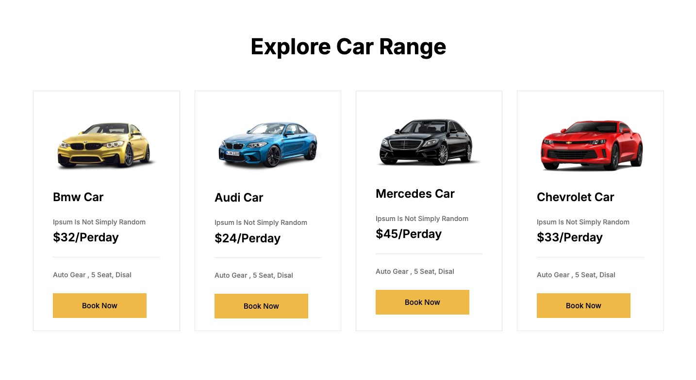 Car Rent And Car Dealer Multipurpose Web Design