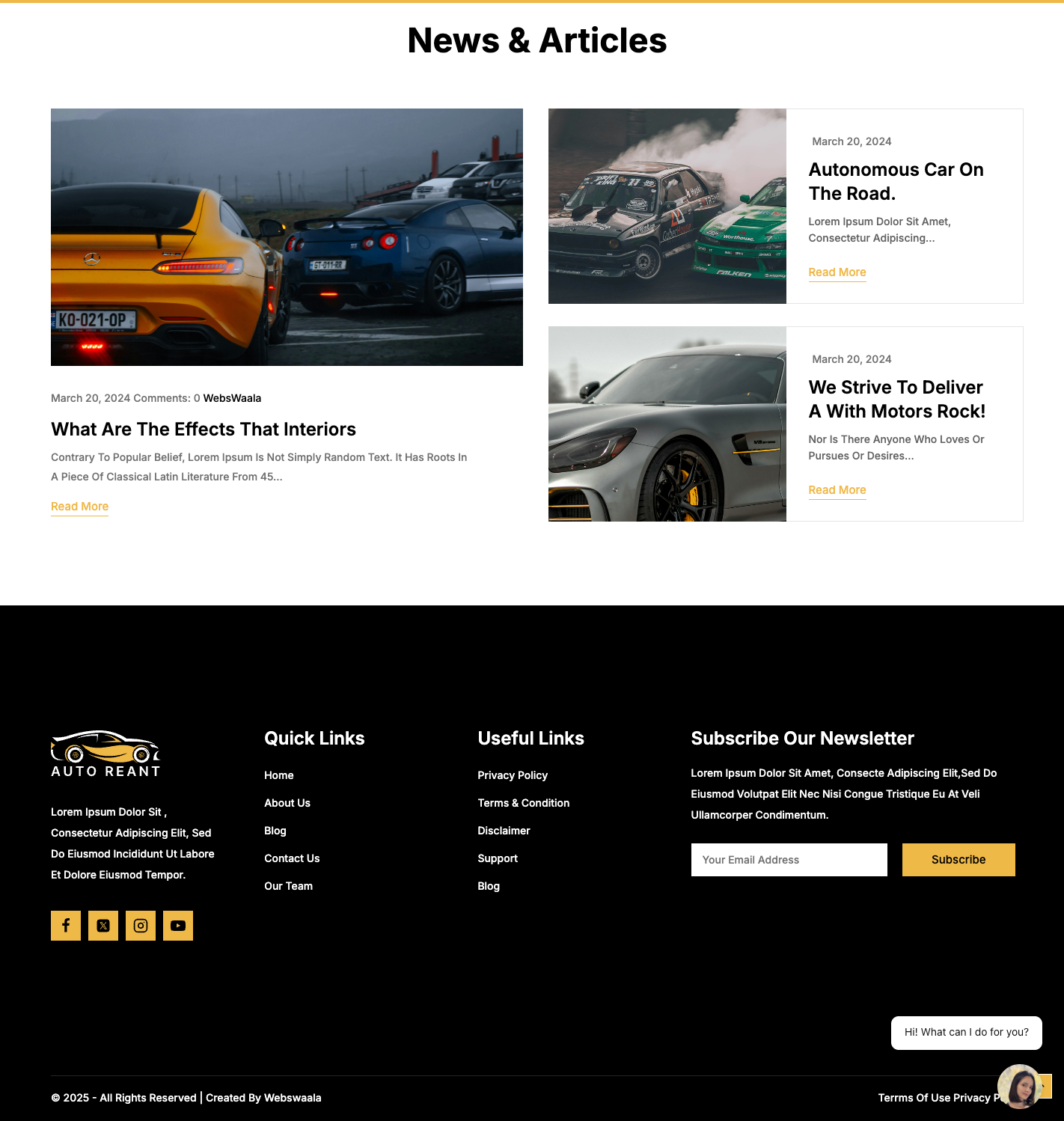Car Rent And Car Dealer Multipurpose Web Design