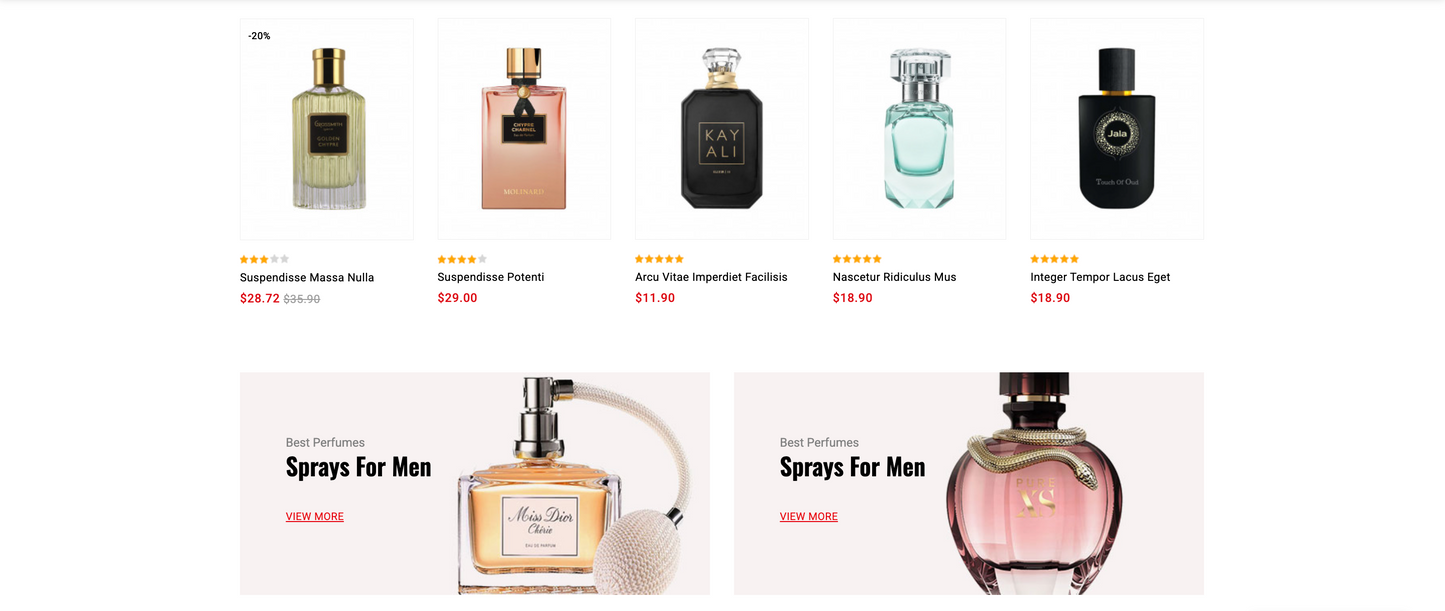 Perfume Store Website and Online Business Services