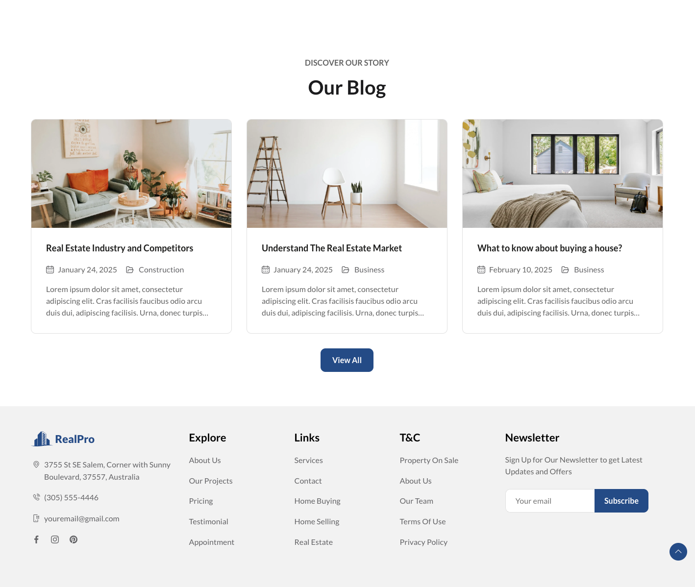 Estate Sale and Rental Web Design Service
