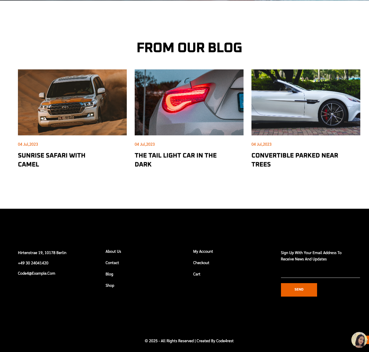 Car Parts Wed Design Online Store and Media