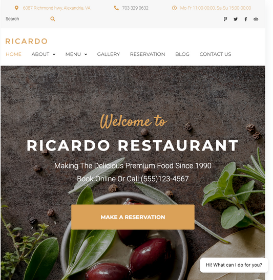 Gourmet Restaurant Web Design and Digital Services